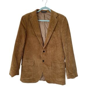 Vintage Land's End Men's Corduroy Blazer Tan 100% Cotton- Size 38